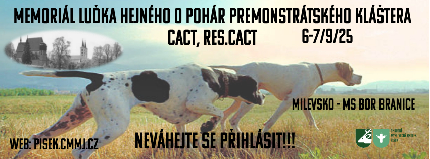 Stále máme volná místa na naši jedinou kynologickou akci s možností zadání titulu pro ohaře. Neváhejte se přihlásit!!!