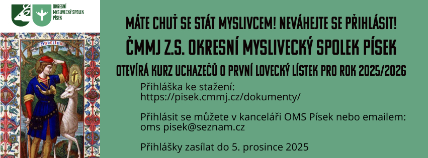 Kurz z myslivosti 2025/2026 – 1. lovecký lístek