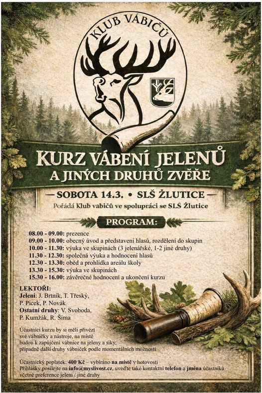 Kurz Vábení Jelenů a jiných druhů zvěře