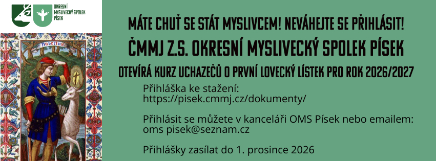 Otevíráme Kurz o 1. lovecký lístek 2026/2027